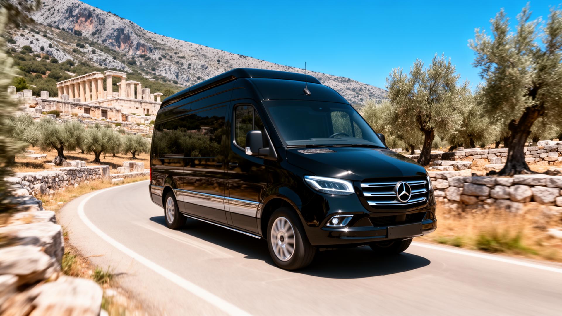 Mercedes Sprinter for intercity transfers across Greece
